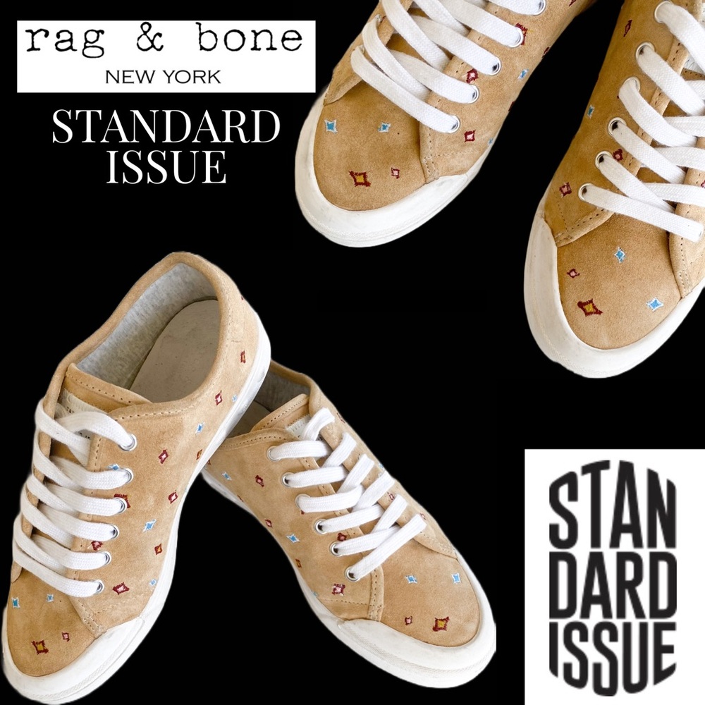 rag & bone Tan Sneakers with Multicolor Accents
